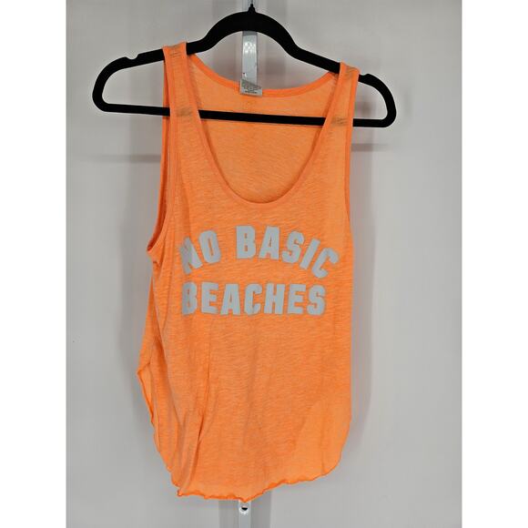 PINK Victorias Secret Womens Sz XS Neon Orange Tank Top No Basic Beaches - Picture 1 of 4